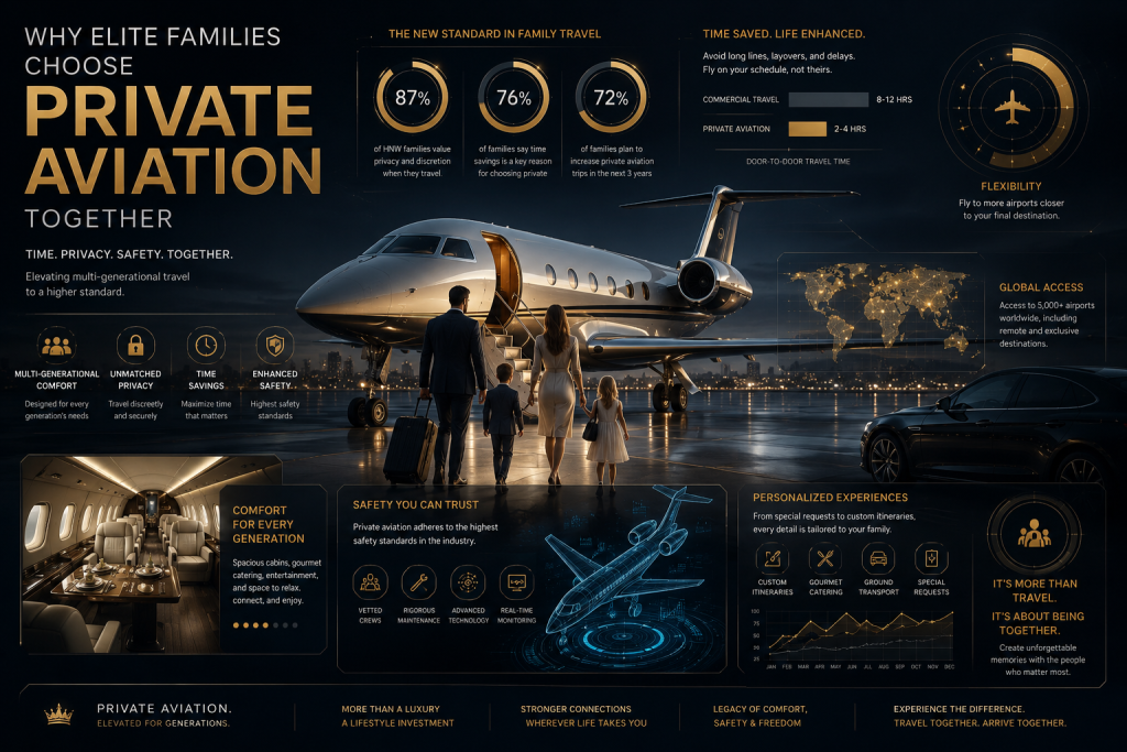 Why Elite Families Choose Private Aviation Together